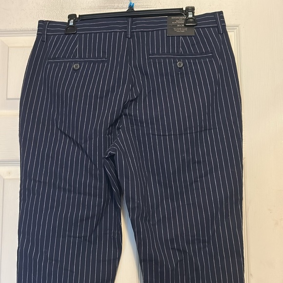 Banana Republic Grayson Slim Tapered Fit Pants Size 33 x 32 NWT Blue - Picture 6 of 8